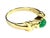 Modern 14k Gold and Oval Jadeite Cabochon Ring For Sale - Image 3 of 6
