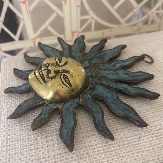 Pepe Mendoza Bronze Sun Inlaid Wall Hanging For Sale - Image 9 of 9