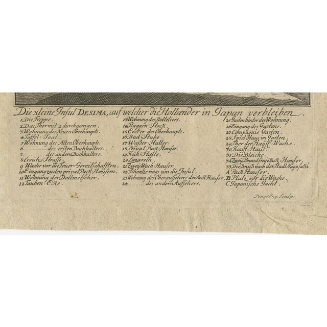 Mid 18th Century Nagasaki Japan Voc Engraving, 1736 For Sale - Image 5 of 11
