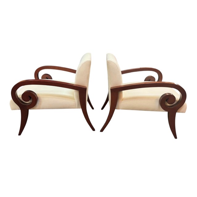 Brueton Stanley Jay Friedman for Brueton Kensington Art Deco Lounge Chairs, a Pair For Sale - Image 4 of 18