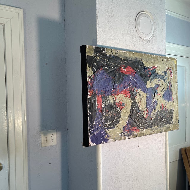 Tan Snake” by John Frates, Mid Century Modern, #1723, 24x36x1.75 In. For Sale - Image 8 of 12