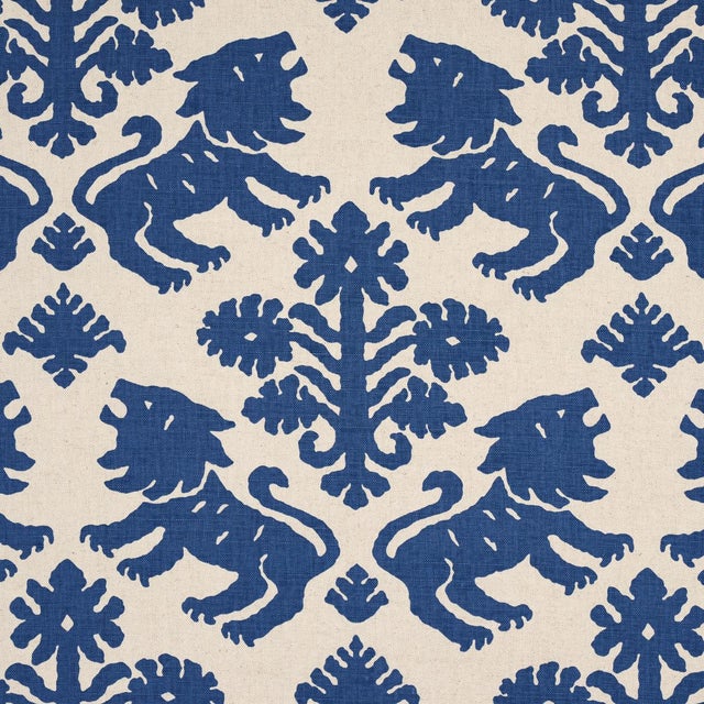 Sample - Schumacher Regalia Fabric in Navy For Sale