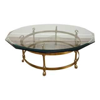 1960s Attributed LaBarge Swan Coffee Table For Sale