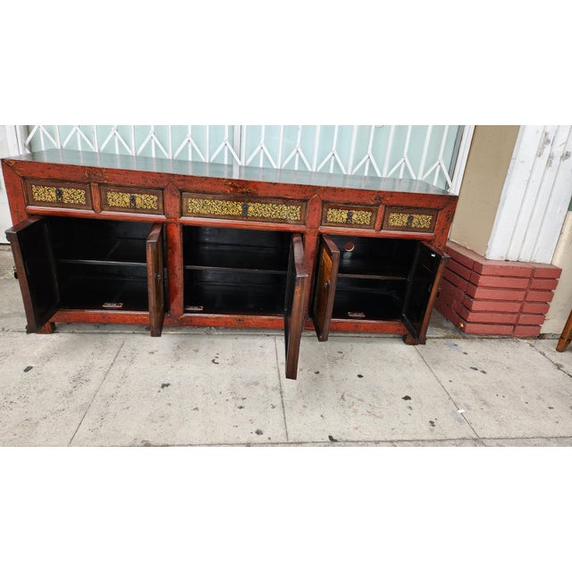 1950s Head Painting Sideboard Buffet For Sale - Image 12 of 12