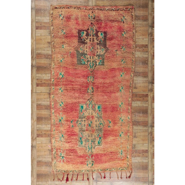 Brick Red Vintage Berber Moroccan Rug - 05'10 X 11'10 For Sale - Image 8 of 9