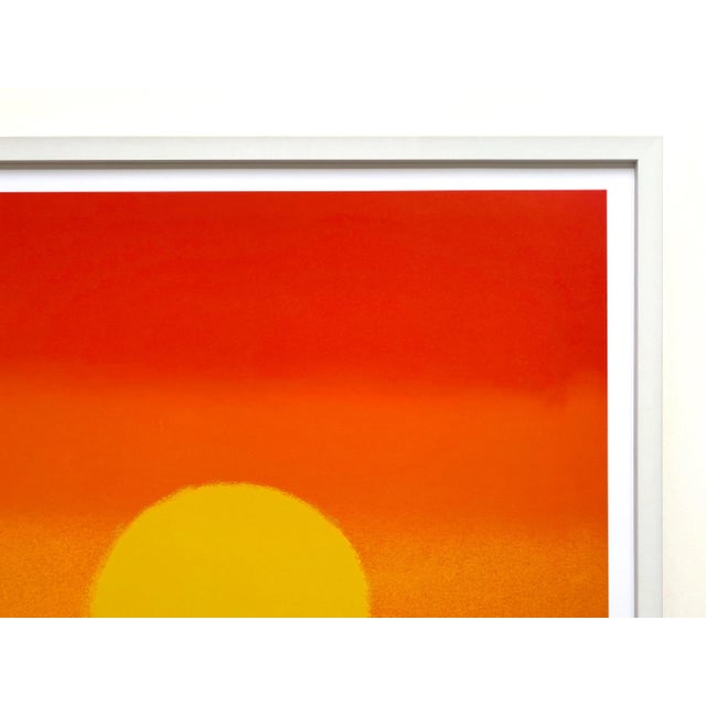 Orange Andy Warhol Foundation Lithograph Print Modernist Framed Pop Art Poster " Sunset " 1972 For Sale - Image 8 of 13