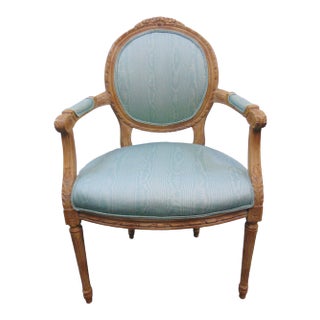 Louis XVI Style Upholstered Armchair For Sale