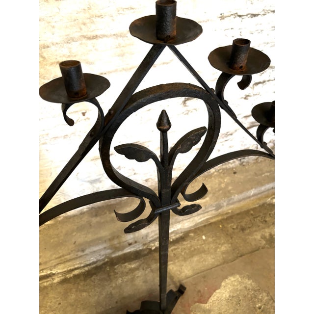 Vintage Church Candleholder, 1920s For Sale - Image 4 of 8