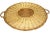 Contemporary 1970s Round Rattan 20" Basket Tray For Sale - Image 3 of 5