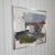 An original scandinavian vintage oil painting , dated 1979. This expressive artwork captures a semi-abstract architectural...