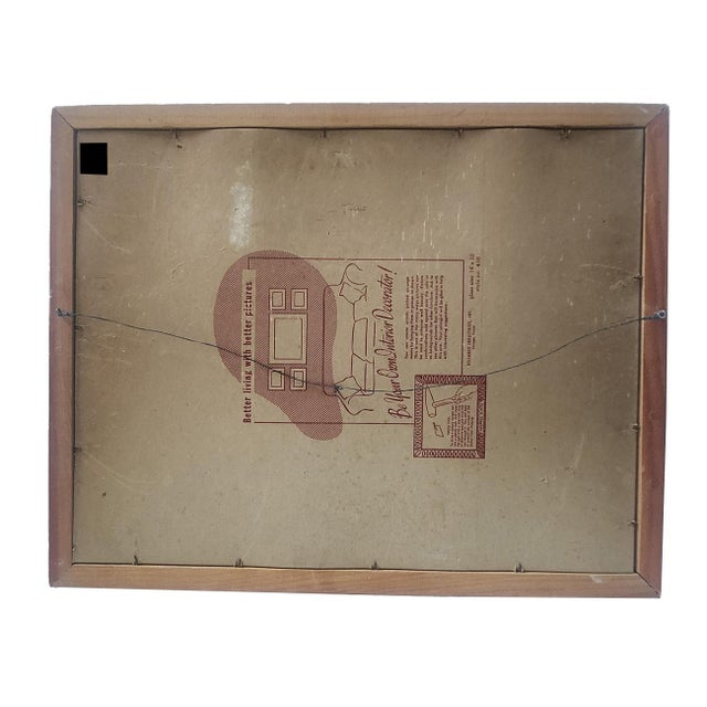 1950s Adam Styka Print in Donald Art Company Western Motif Etched Frame For Sale - Image 10 of 11