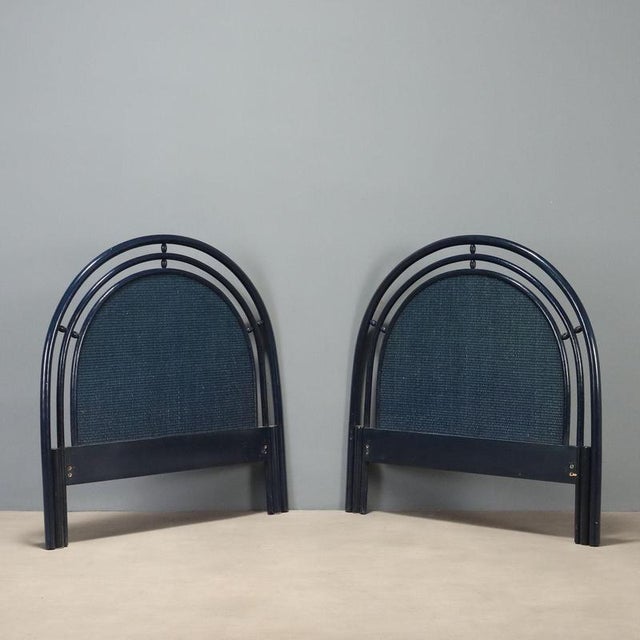 Black Vintage Headboards by Roberti Rattan, 1980s, Set of 2 For Sale - Image 8 of 8