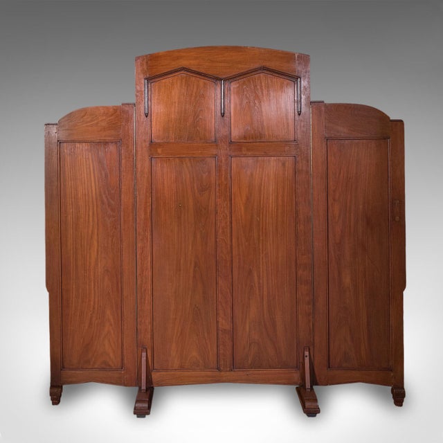 1970s Large Vintage Dressing Screen, Oriental, Folding, Privacy, Room Divider, Retail For Sale - Image 5 of 12