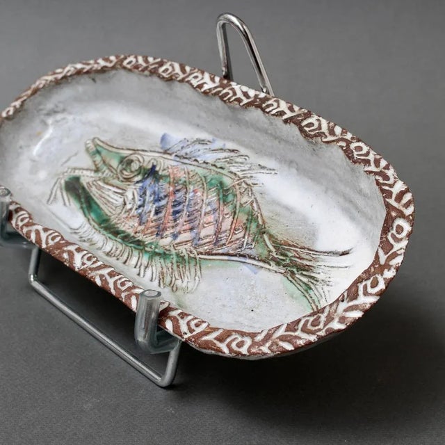 Vintage French Ceramic Tray by Albert Thiry, 1970s For Sale - Image 10 of 13