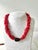 Stunning vintage coral and smoke quartz beaded necklace.