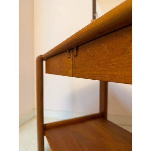 2000 - 2009 Teak Side Table with Drawers and Shelf, Denmark For Sale - Image 5 of 11
