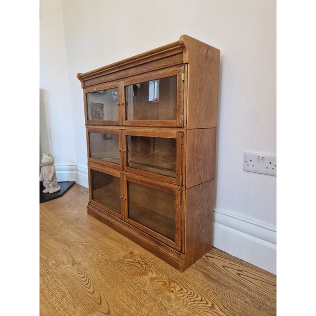 Vintage Minty Limited Oak Barrister Bookcase, 1930s For Sale - Image 11 of 14