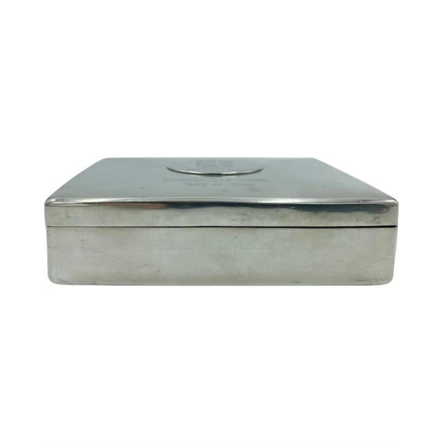 Mid 20th Century Mid 20th Century Vintage the 21 Club Nyc Restaurant Pewter Box For Sale - Image 5 of 12