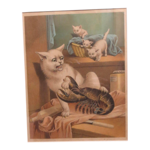 Meg and the Lobster Chromo-Litho Print English 1881