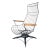 Vintage Homecrest High-Back Wire Lounge Mid-Century Modern Chair With Custom Teak Armrests – Rare Vintage For Sale - Image 9 of 12