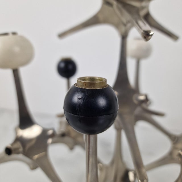 Silver Vintage Modular Candleholder by Caesar Stoffi & Fritz Nagel, 1970s For Sale - Image 8 of 15