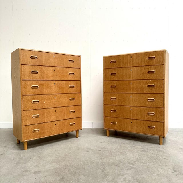Mid-Century Scandinavian Chests of Drawers in Oak, 1960s, Set of 2 For Sale - Image 12 of 14