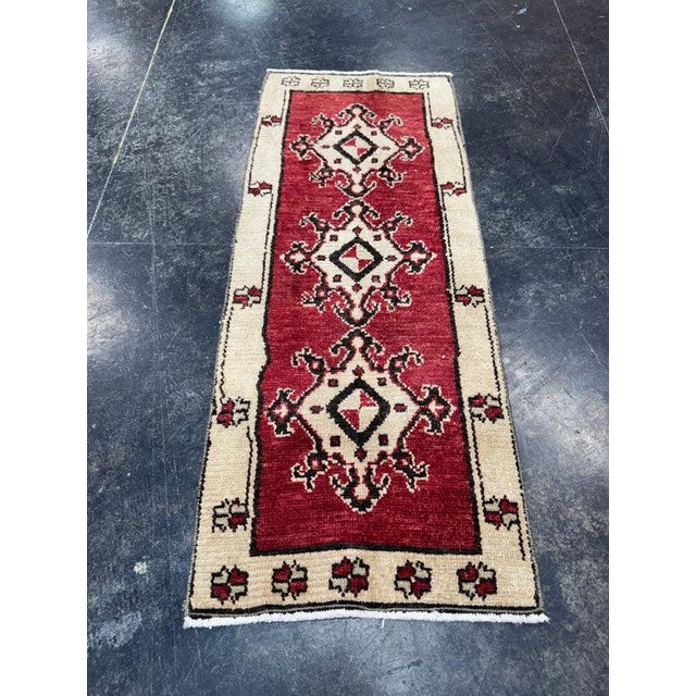 Early 21st Century Turkish Yastik Rug 1'4" x 3'4" For Sale - Image 5 of 5