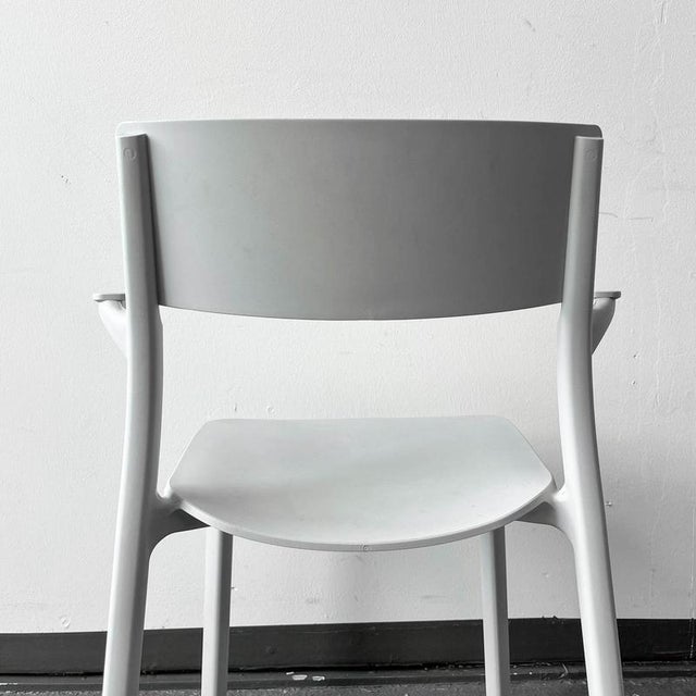 Set of Vintage light Gray Tone Polypropylene Chairs For Sale - Image 17 of 18