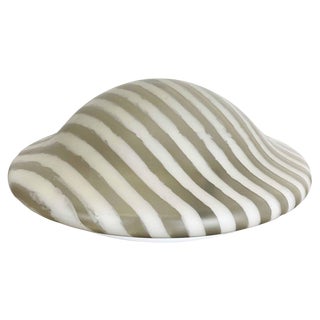 Zebra Glass Flushmount Wall Light from Peill & Putzler, Germany, 1980s For Sale