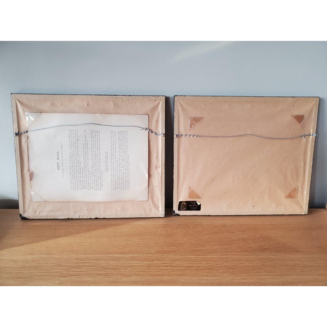 Printmaking Materials Framed Lithograph Reproduction Prints of Woburn Abbey and Eden Hall, a Set For Sale - Image 7 of 11