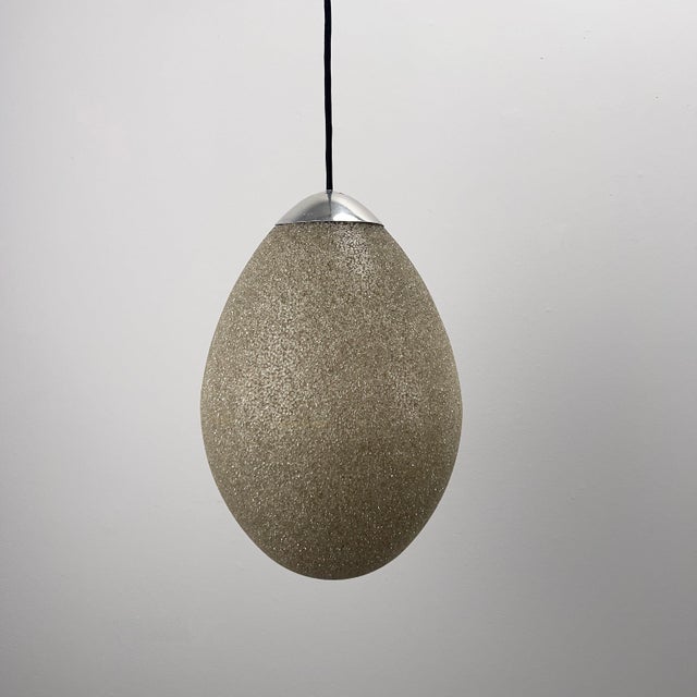 Drop-Shaped Pendant Lamp in Plastic Granules, Germany, 1970s For Sale - Image 4 of 9