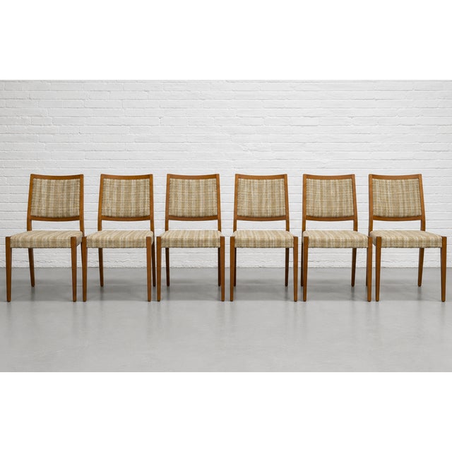 1960s Set of Six Vintage Mid Century Modern Walnut Dining Chairs by Svegards | Scandinavian Mid Century Modern, C. 1960's For Sale - Image 5 of 14