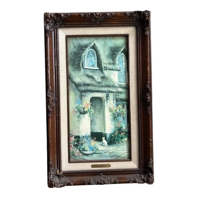 Framed Vintage Signed Marty Bell "Somerset Inn" Fine Art Reproduction With Coa For Sale