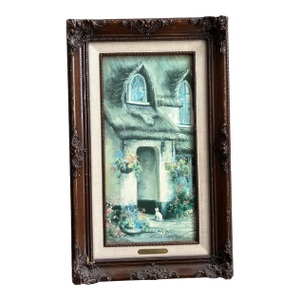 Framed Vintage Signed Marty Bell "Somerset Inn" Fine Art Reproduction With Coa