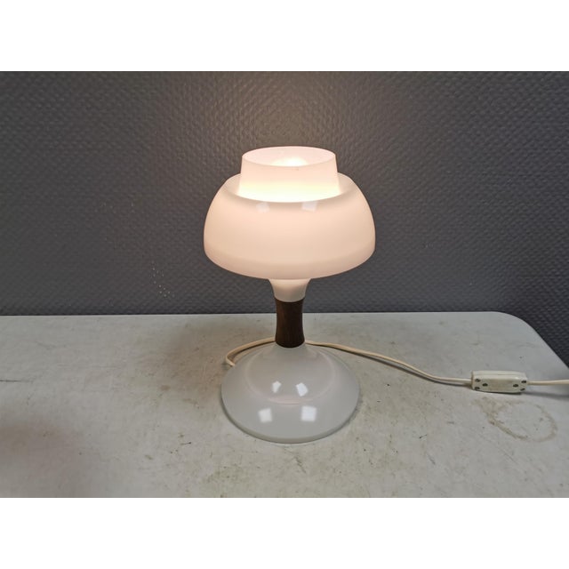 Table Lamp with Smoky Acrylic Shade and Rosewood Base by Bent Karlby for Ask Belysninger, 1971 For Sale - Image 6 of 14