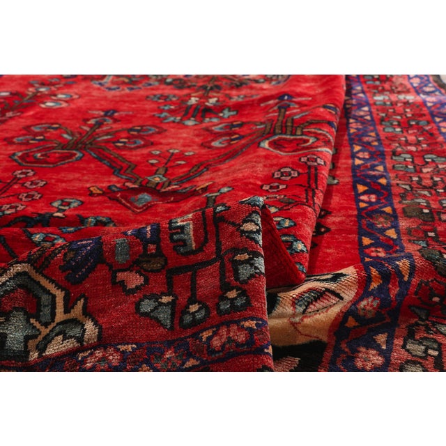 Vintage Red Persian Lilihan Rug - 05'08 X 10'02 For Sale In Dallas - Image 6 of 10