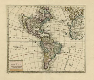 Antique Hand-Coloured Map of North and South America, 1765