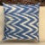Blue Thick Woven Hand Dyed Ikat Pattern Pillow With New Feather Down Insert For Sale - Image 8 of 8