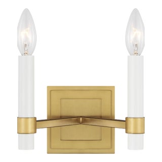 Chapman & Myers by Visual Comfort Studio Marston Small Wall Sconce, Burnished Brass For Sale