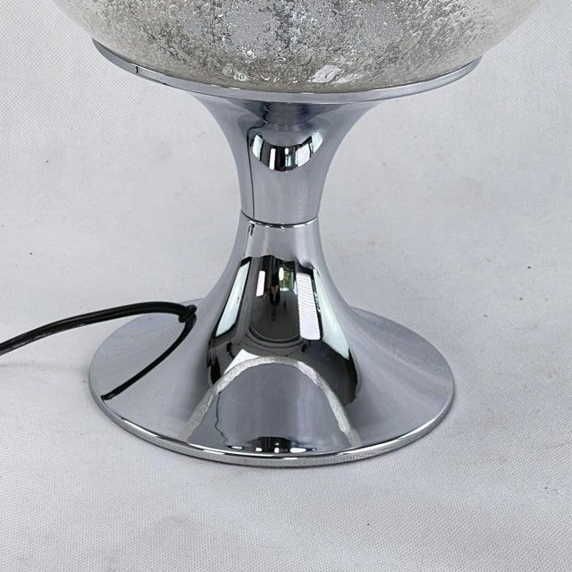 Metal Glass Ball Table Lamp from Doria Leuchten Germany, 1960s For Sale - Image 7 of 9