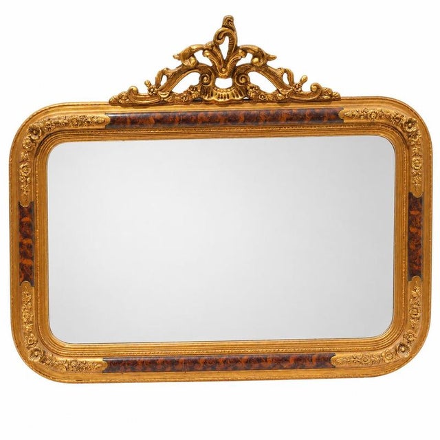Large Louis XV / Napoleon III Wall Mirror For Sale - Image 5 of 9