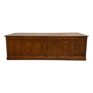 Large Oak Sales Counter, 1890s For Sale
