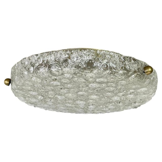 Large Ice Murano Glass Flush Mount from Hillebrand Leuchten, 1970s For Sale - Image 18 of 18