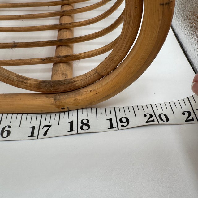 Wood Mid 20th Century Boho Chic Texture Lombok Rattan Wine Rack Natural Hand-Woven 12 Bottle Holder For Sale - Image 7 of 10