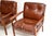Brown Vintage Scandinavian Leather Armchairs from Frederik Kayser, 1960s, Set of 2 For Sale - Image 8 of 11