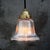 Vintage brass and glass pendant by holophane, france brass top with pressed glass shade e27 / e26 this piece has an...