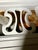 Wood Pair of Midcentury Wall Mirrors With Grey Finish and Fun Cut Out Design For Sale - Image 7 of 10