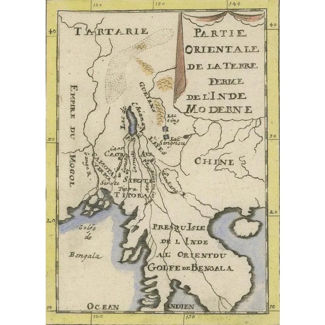 Antique Map of Northern India and the Bengal Gulf by Mallet, 1686 For Sale - Image 4 of 6