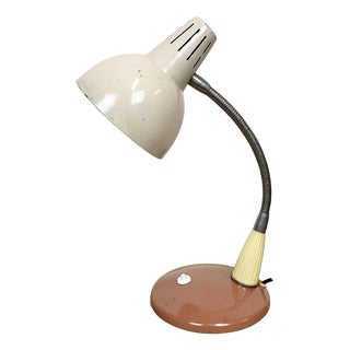 Vintage Industrial Gooseneck Table Lamp, 1960s For Sale