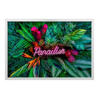Paradise by Javiera Estrada Print with White Frame - 40 X 60 For Sale